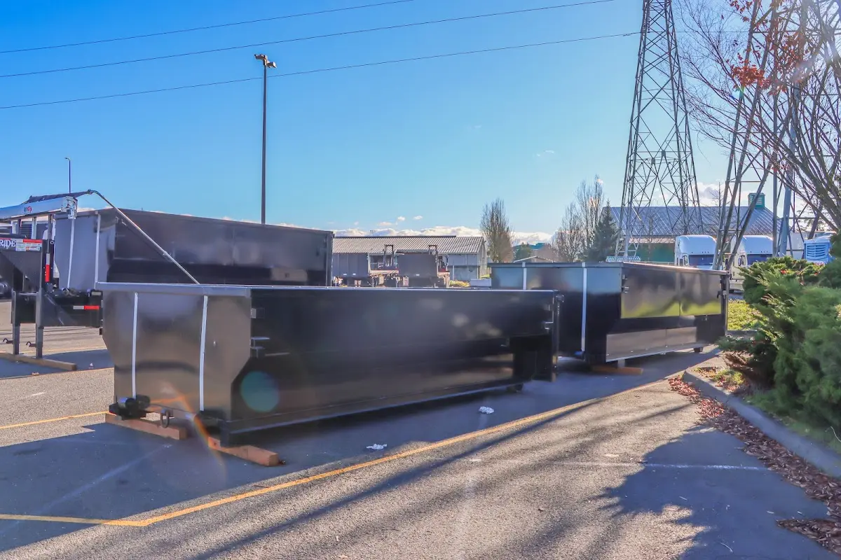 Roll-off dumpster ready for waste disposal at job site for Roofing Dumpster Rental in Shiloh